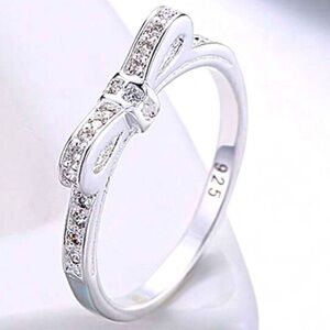 925 Sterling Silver Bow Ring